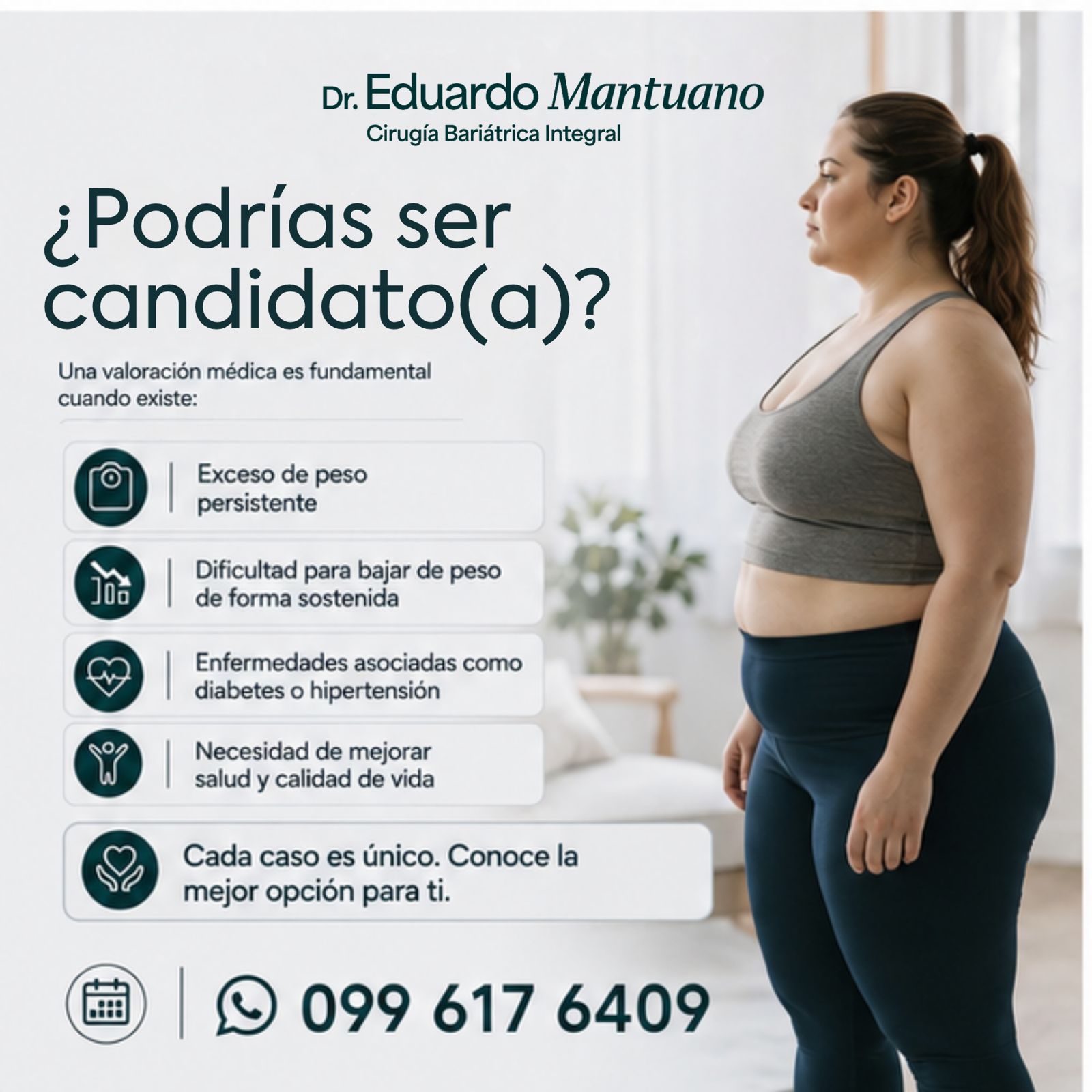 Infografía: señales para valorar si podrías ser candidato a cirugía bariátrica